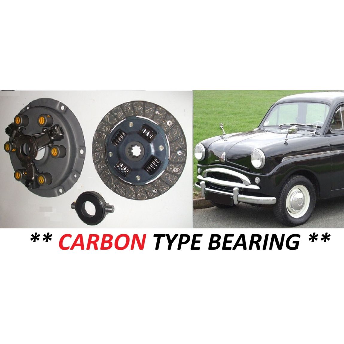 CLUTCH KIT (Standard 8, 10 & Pennant) (** Carbon Type - See Ch. No/ **) (1953- 60)  